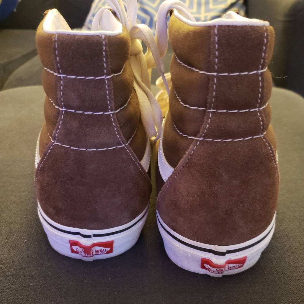 Vans Men's Brown and White SK8  High-Top Sneakers - Picture 3 of 6